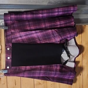 Romwe Skirt Plaid Size Large NWT